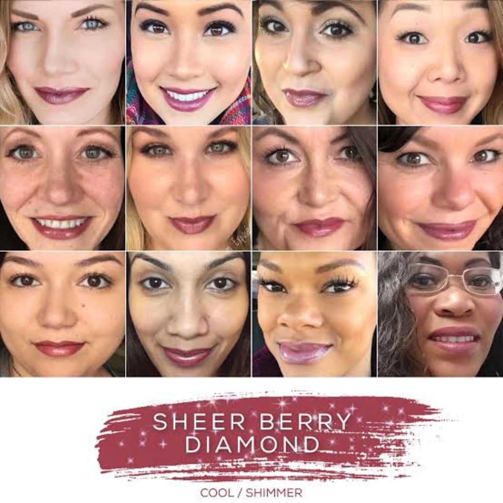 SeneGence Sheer Berry Diamond Lipstick Cool Sheer Berry with Diamond Dust